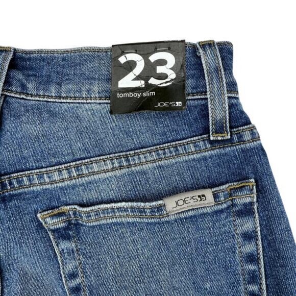 Joe's Jeans Scout Tomboy Mid Rise Slim Leg Jean In Kaelan Blue Women's Size 23 - Picture 6 of 7